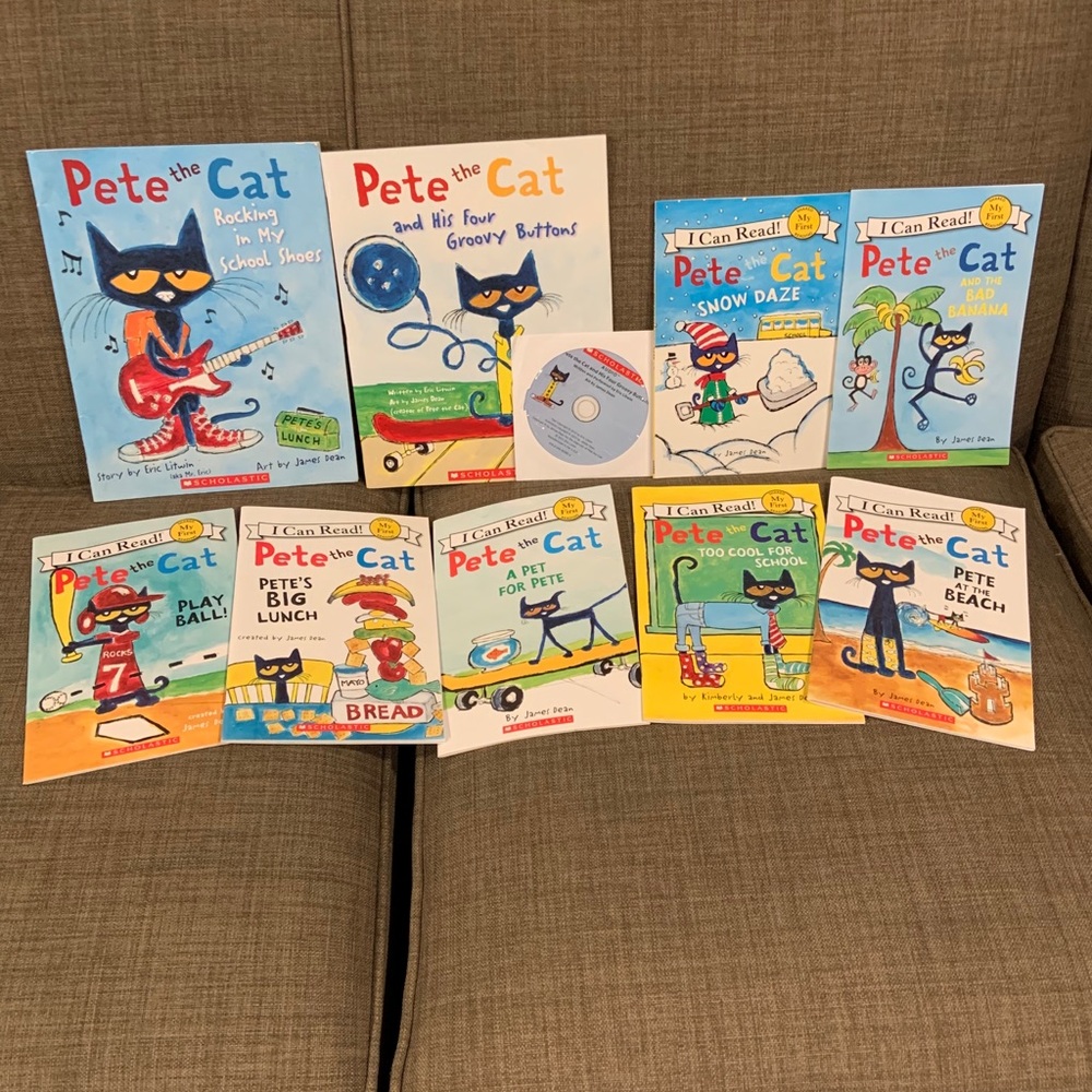 Set of 9 Pete the Cat books